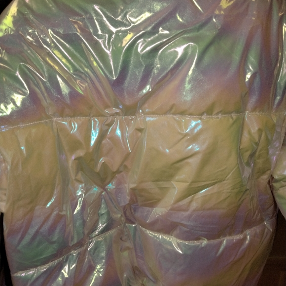 J.inc beautiful pink shiny down jacket size medium - Picture 8 of 8